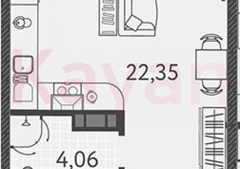 Продажа студии, 26.41 кв.м фото 0 Продажа студии, 26.41 кв.м фото 0