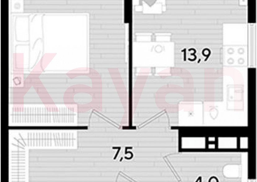 Продажа 1-комн. квартиры, 42.7 кв.м фото 0 Продажа 1-комн. квартиры, 42.7 кв.м фото 0