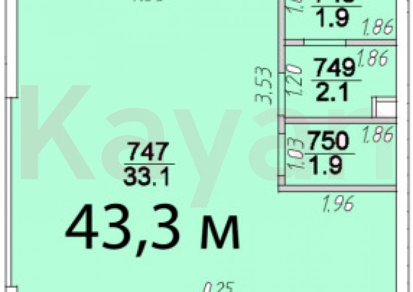 Продажа коммерции, 44 кв.м (Свободного назначения) фото 2