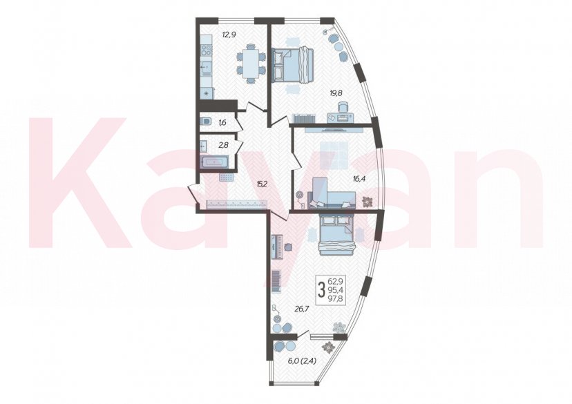 Продажа 3-комн. квартиры, 100 кв.м фото 18 Продажа 3-комн. квартиры, 100 кв.м фото 18