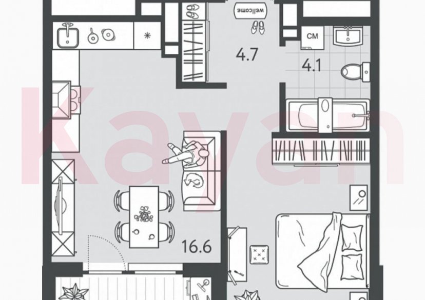 Продажа 1-комн. квартиры, 41 кв.м фото 1