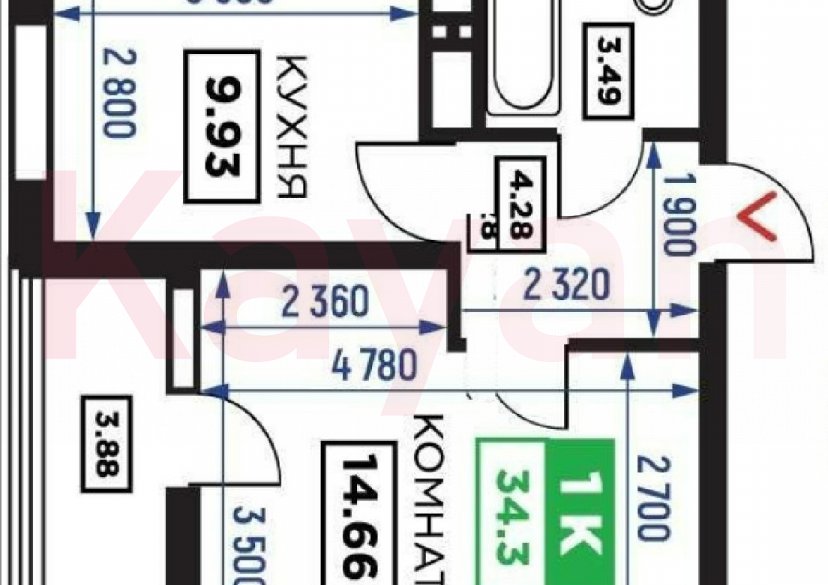 Продажа 1-комн. квартиры, 35 кв.м фото 15