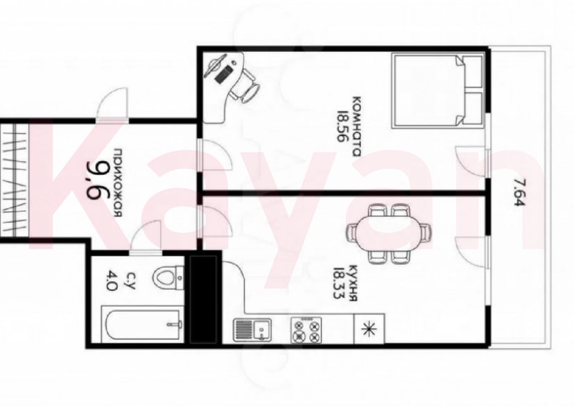 Продажа 1-комн. квартиры, 56 кв.м фото 22 Продажа 1-комн. квартиры, 56 кв.м фото 22