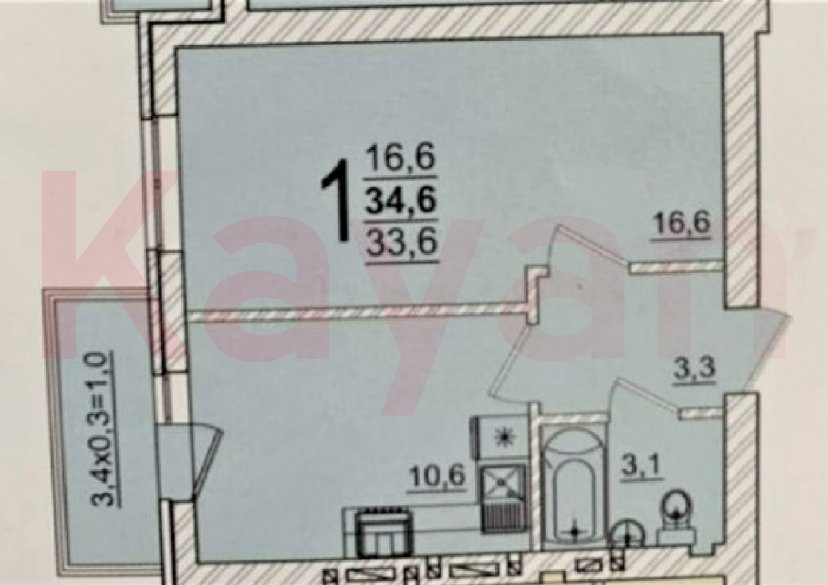 Продажа 1-комн. квартиры, 35 кв.м фото 20