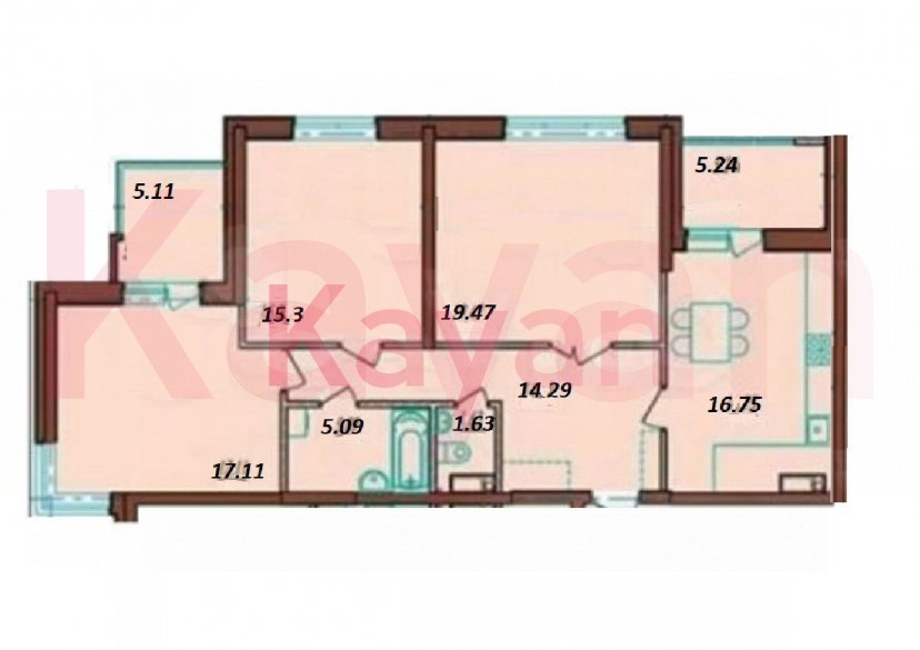 Продажа 3-комн. квартиры, 100 кв.м фото 24