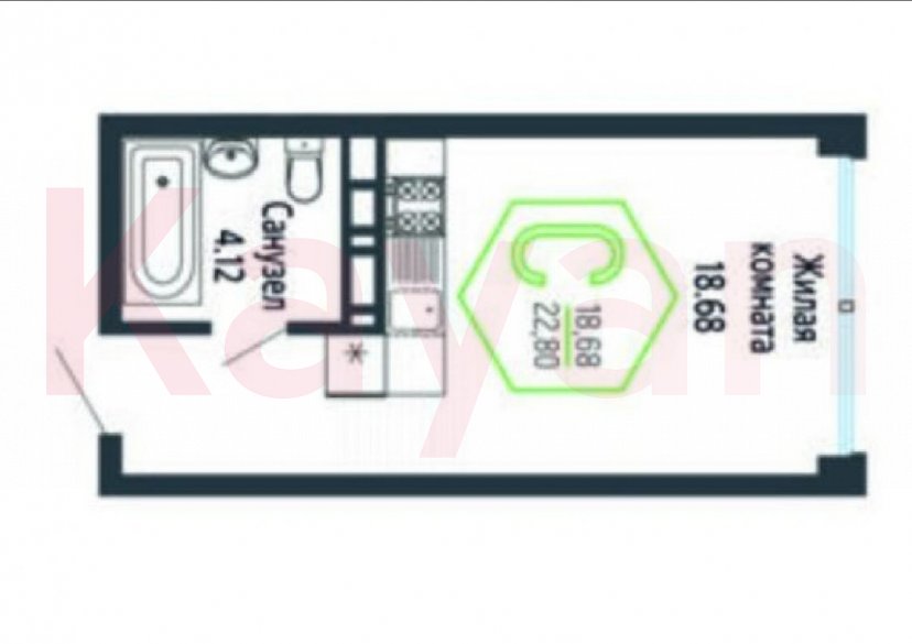 Продажа студии, 23.2 кв.м фото 37