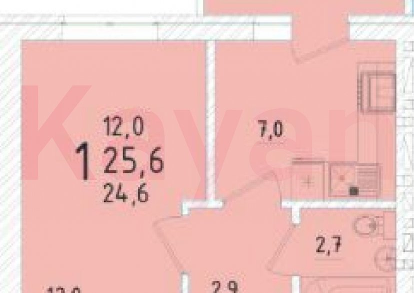Продажа 1-комн. квартиры, 25.6 кв.м фото 12