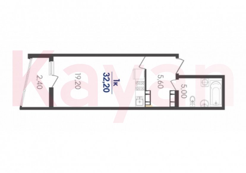 Продажа студии, 32.8 кв.м фото 23
