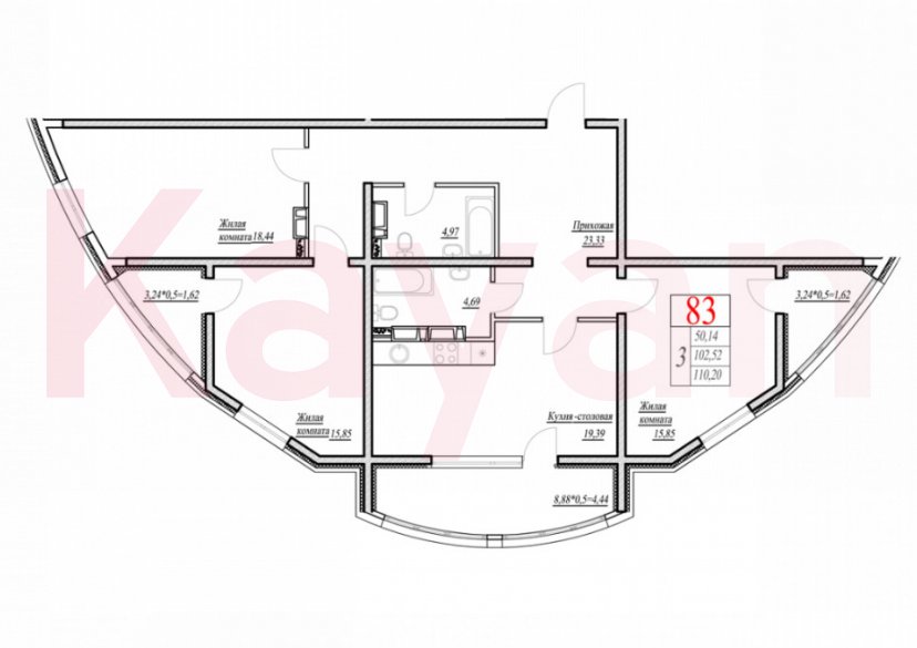 Продажа 3-комн. квартиры, 102 кв.м фото 39