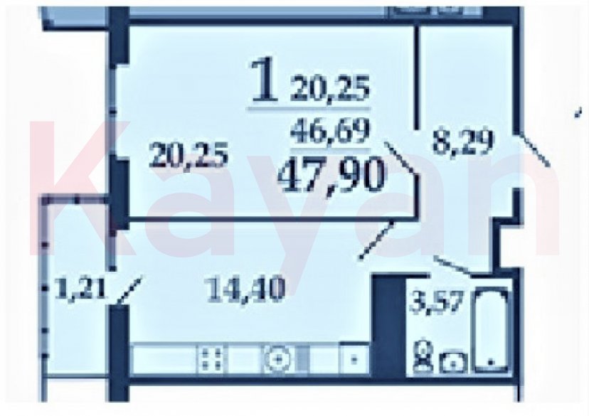 Продажа 1-комн. квартиры, 47 кв.м фото 22 Продажа 1-комн. квартиры, 47 кв.м фото 22