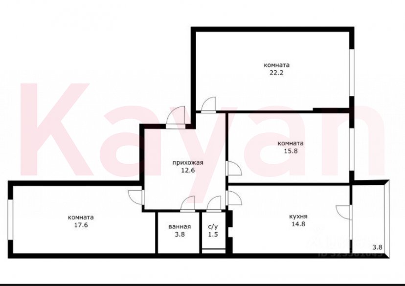 Продажа 3-комн. квартиры, 88.3 кв.м фото 11