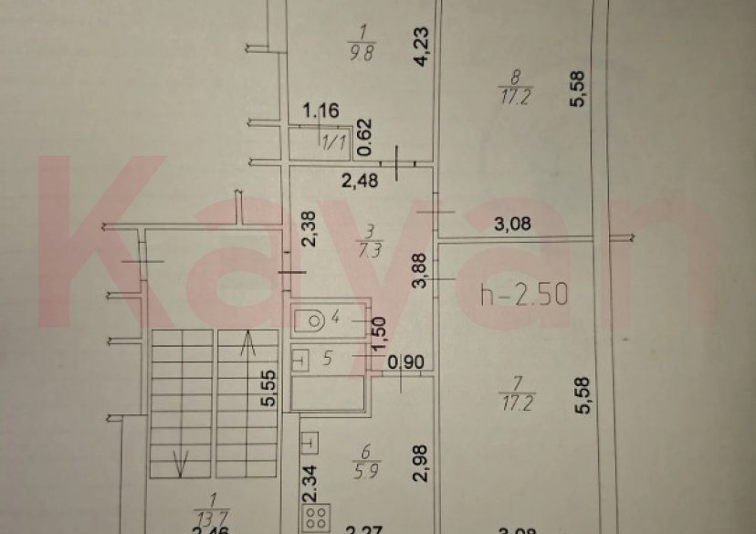 Продажа 3-комн. квартиры, 61.1 кв.м фото 11