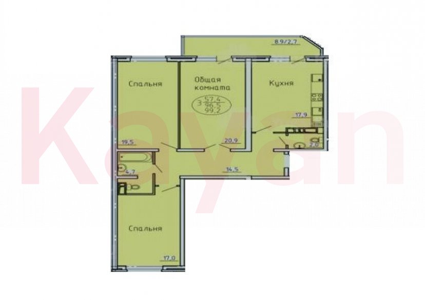 Продажа 3-комн. квартиры, 100 кв.м фото 24