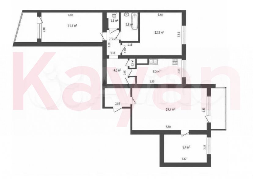 Продажа 4-комн. квартиры, 74.4 кв.м фото 15 Продажа 4-комн. квартиры, 74.4 кв.м фото 15