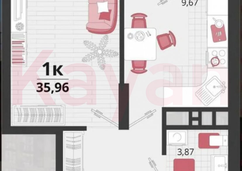 Продажа 1-комн. квартиры, 35 кв.м фото 5