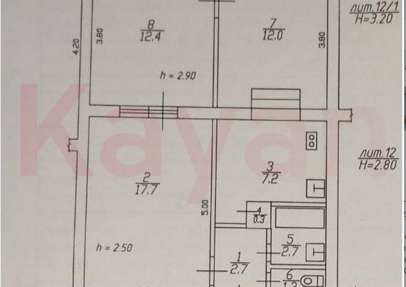 Продажа 3-комн. квартиры, 56.3 кв.м фото 7