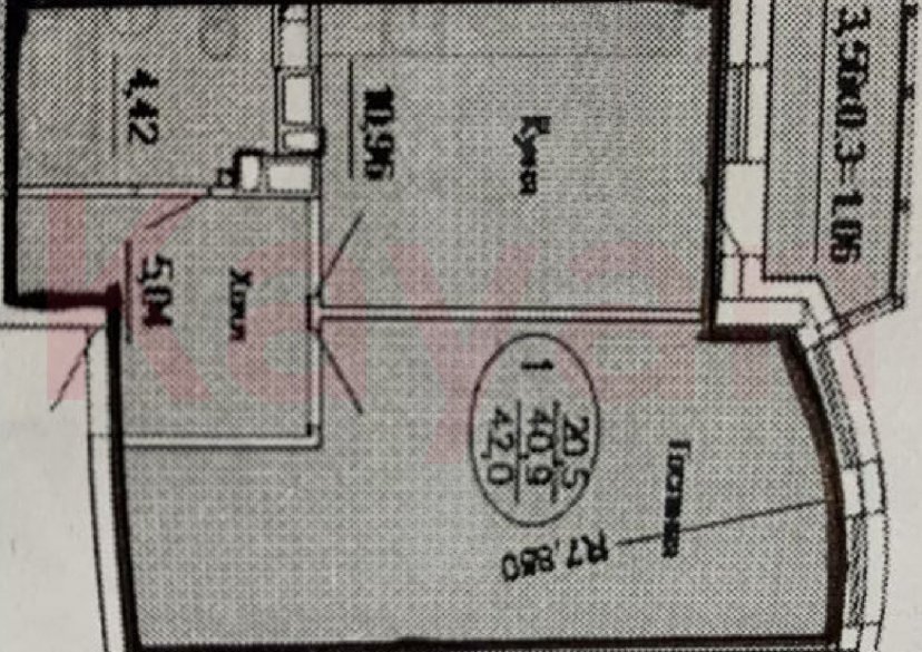 Продажа 1-комн. квартиры, 41.7 кв.м фото 10