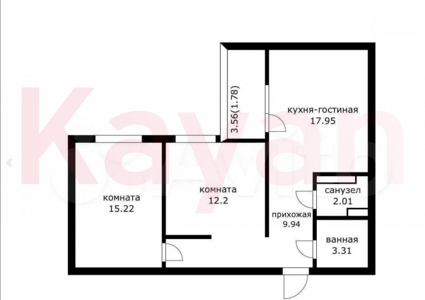 Продажа 2-комн. квартиры, 62 кв.м фото 0