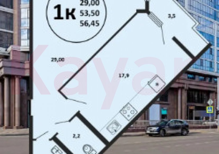 Продажа 1-комн. квартиры, 56.35 кв.м фото 3 Продажа 1-комн. квартиры, 56.35 кв.м фото 3