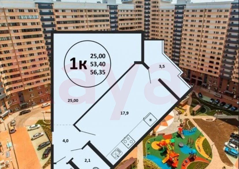 Продажа 1-комн. квартиры, 56 кв.м фото 3