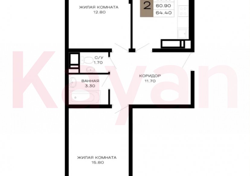 Продажа 2-комн. квартиры, 64.4 кв.м фото 26 Продажа 2-комн. квартиры, 64.4 кв.м фото 26