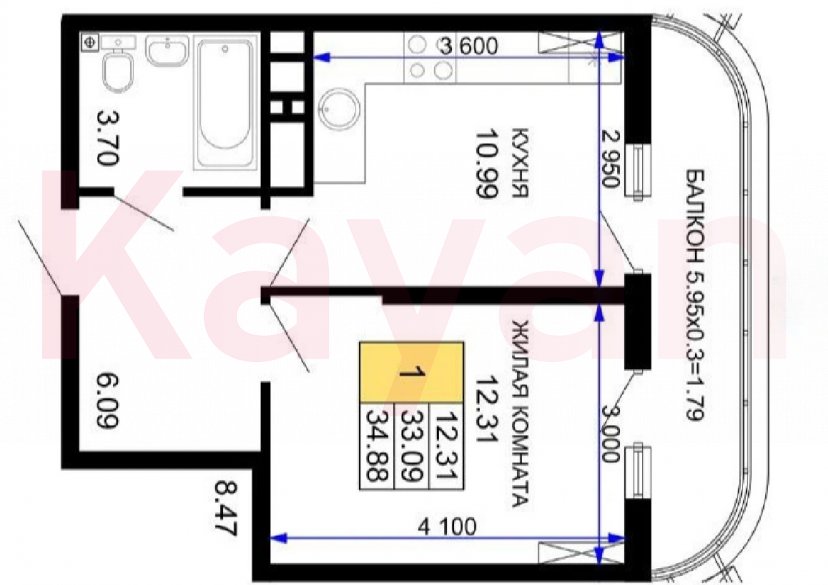 Продажа 1-комн. квартиры, 35 кв.м фото 19 Продажа 1-комн. квартиры, 35 кв.м фото 19