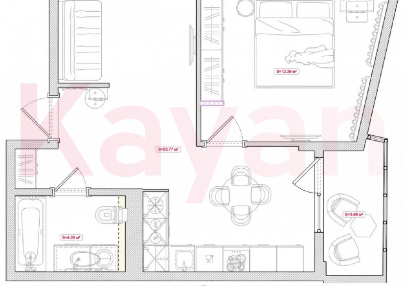 Продажа 1-комн. квартиры, 42.7 кв.м фото 18
