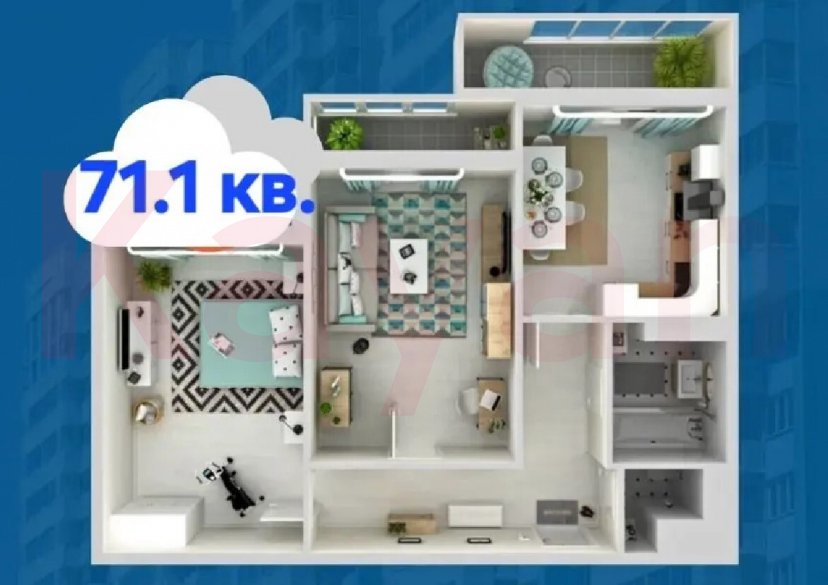 Продажа 2-комн. квартиры, 71.1 кв.м фото 30 Продажа 2-комн. квартиры, 71.1 кв.м фото 30