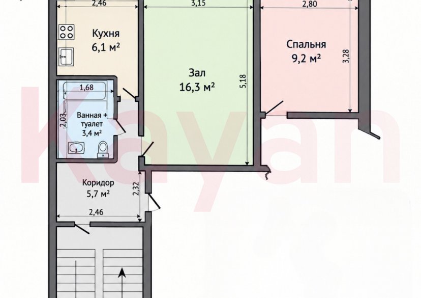 Продажа 2-комн. квартиры, 40.1 кв.м фото 14