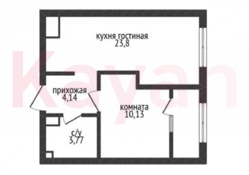 Продажа 1-комн. квартиры, 38 кв.м фото 1