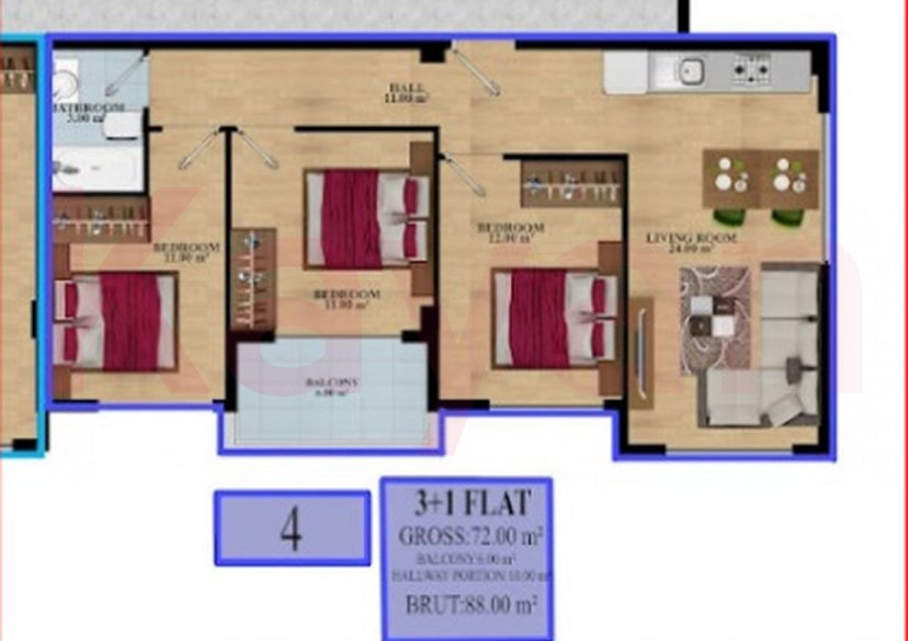 Продажа 4-комн. квартиры, 88 кв.м фото 1 Продажа 4-комн. квартиры, 88 кв.м фото 1