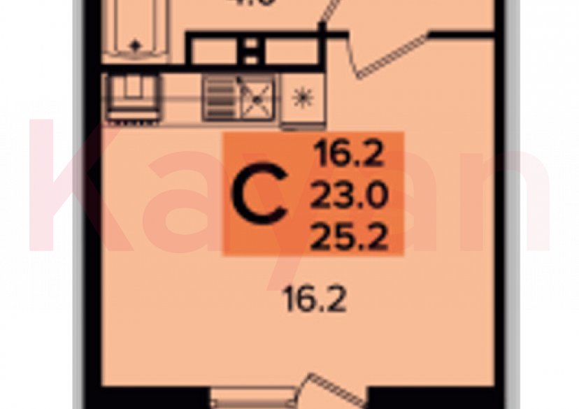 Продажа студии, 25.2 кв.м фото 4