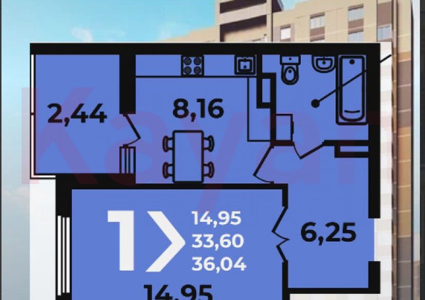 Продажа 1-комн. квартиры, 36 кв.м фото 5 Продажа 1-комн. квартиры, 36 кв.м фото 5