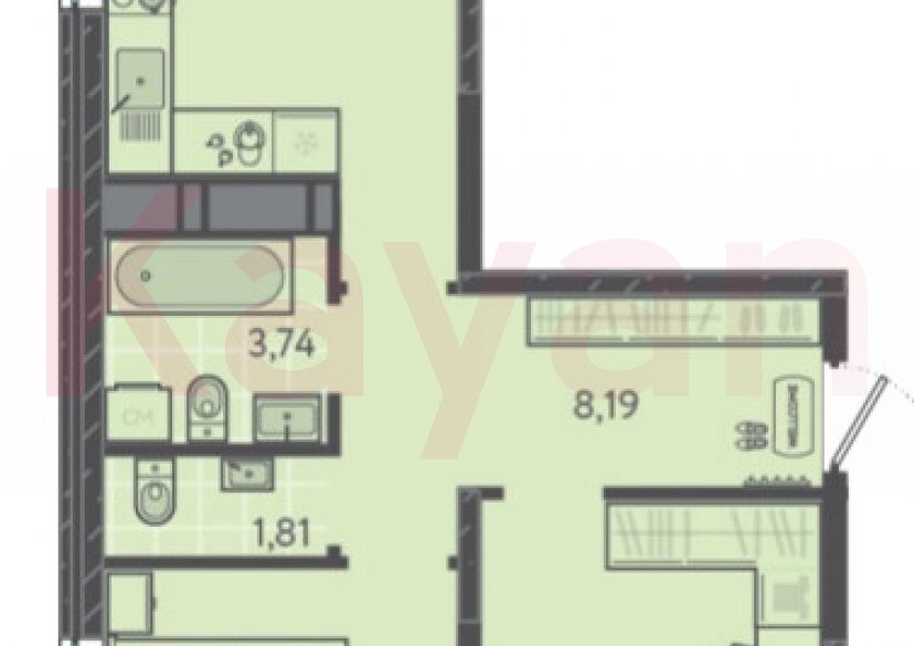 Продажа 2-комн. квартиры, 64.4 кв.м фото 8