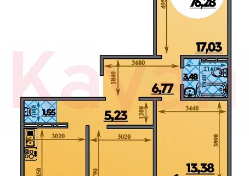 Продажа 3-комн. квартиры, 76.2 кв.м фото 4 Продажа 3-комн. квартиры, 76.2 кв.м фото 4