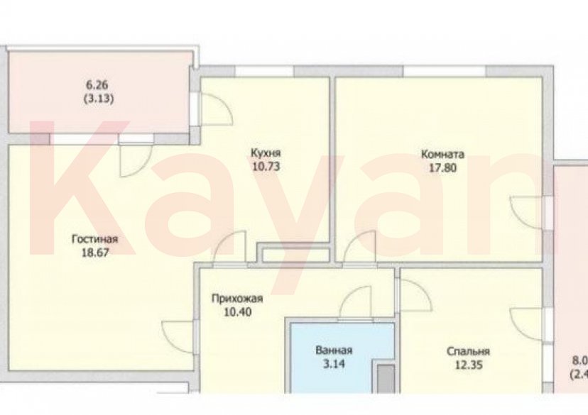 Продажа 3-комн. квартиры, 75.4 кв.м фото 24