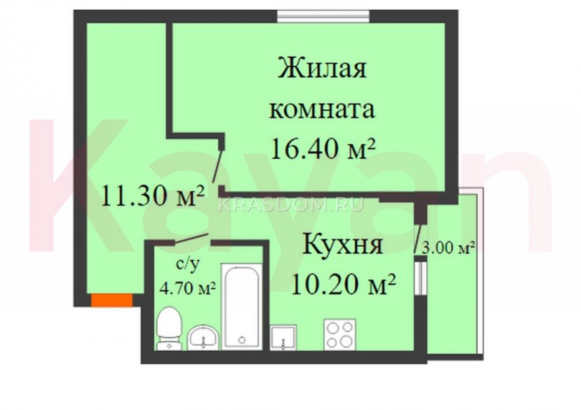 Продажа 1-комн. квартиры, 45 кв.м фото 10