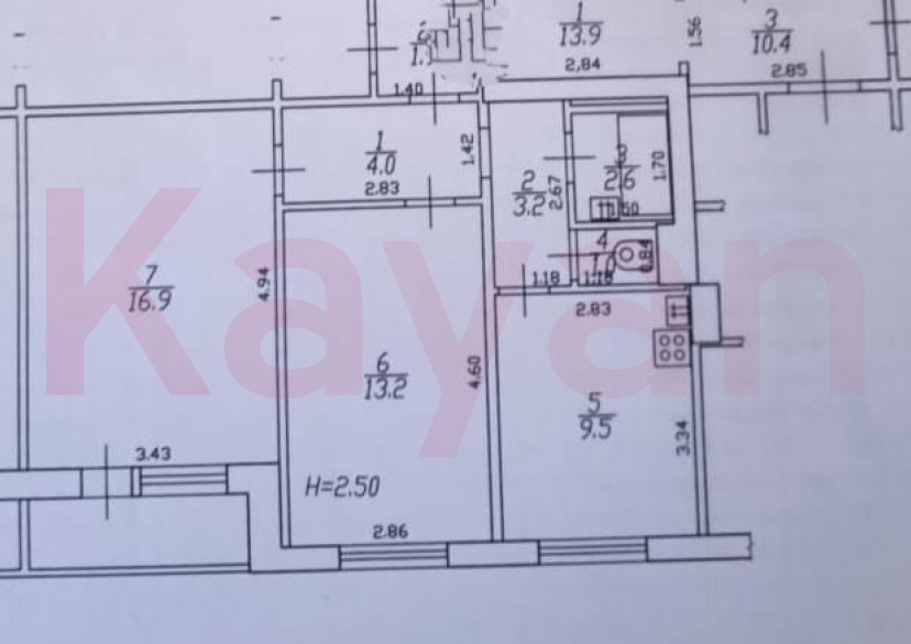 Продажа 2-комн. квартиры, 50.5 кв.м фото 19