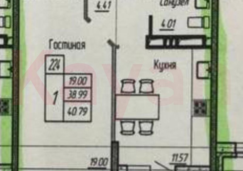 Продажа 1-комн. квартиры, 39.2 кв.м фото 13