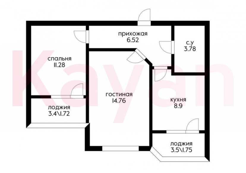 Продажа 2-комн. квартиры, 45 кв.м фото 14