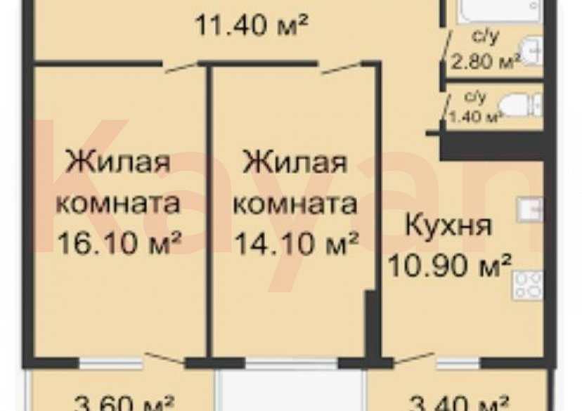 Продажа 2-комн. квартиры, 56 кв.м фото 17