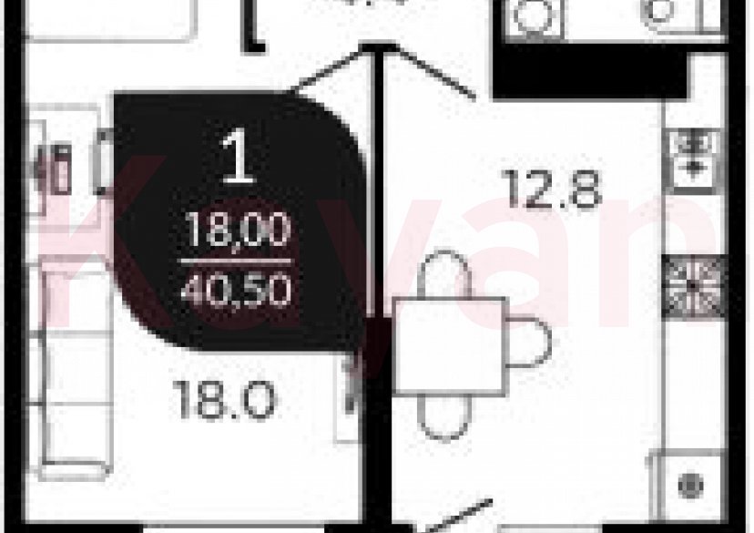 Продажа 1-комн. квартиры, 40.3 кв.м фото 0 Продажа 1-комн. квартиры, 40.3 кв.м фото 0