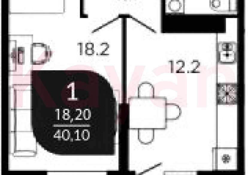 Продажа 1-комн. квартиры, 40 кв.м фото 0