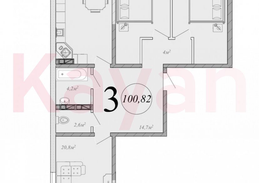 Продажа 4-комн. квартиры, 97.16 кв.м фото 0