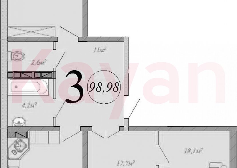 Продажа 4-комн. квартиры, 94.58 кв.м фото 0