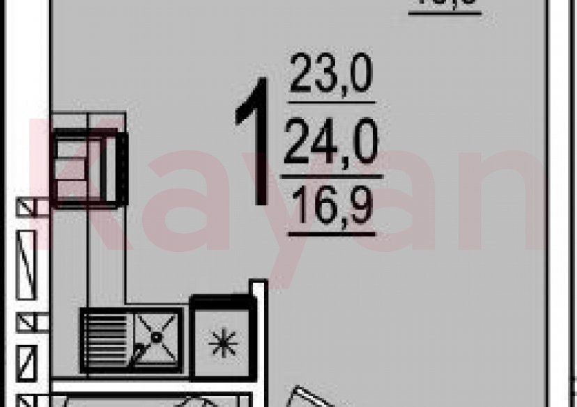 Продажа студии, 23 кв.м фото 0