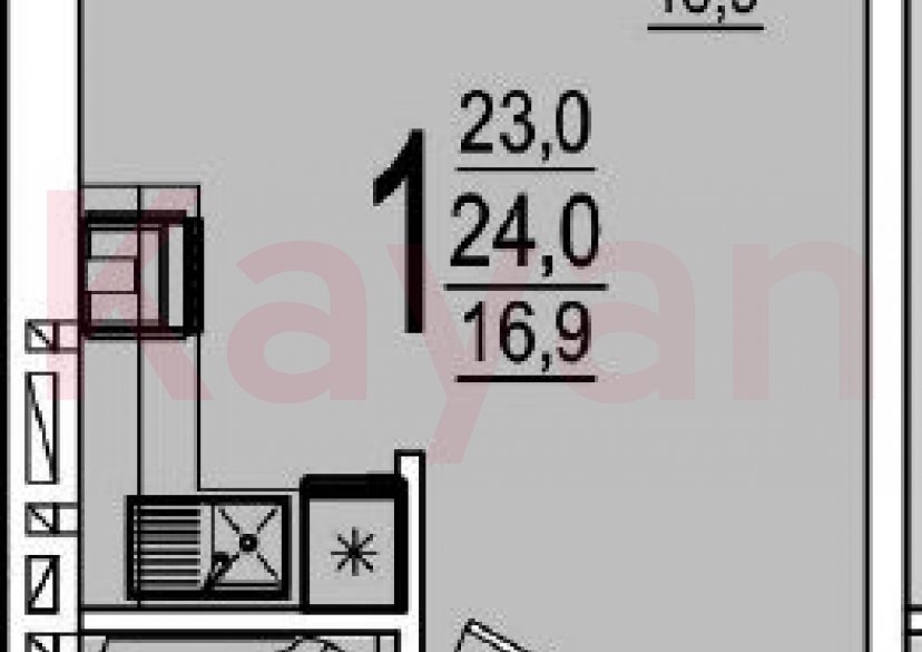 Продажа студии, 23 кв.м фото 0