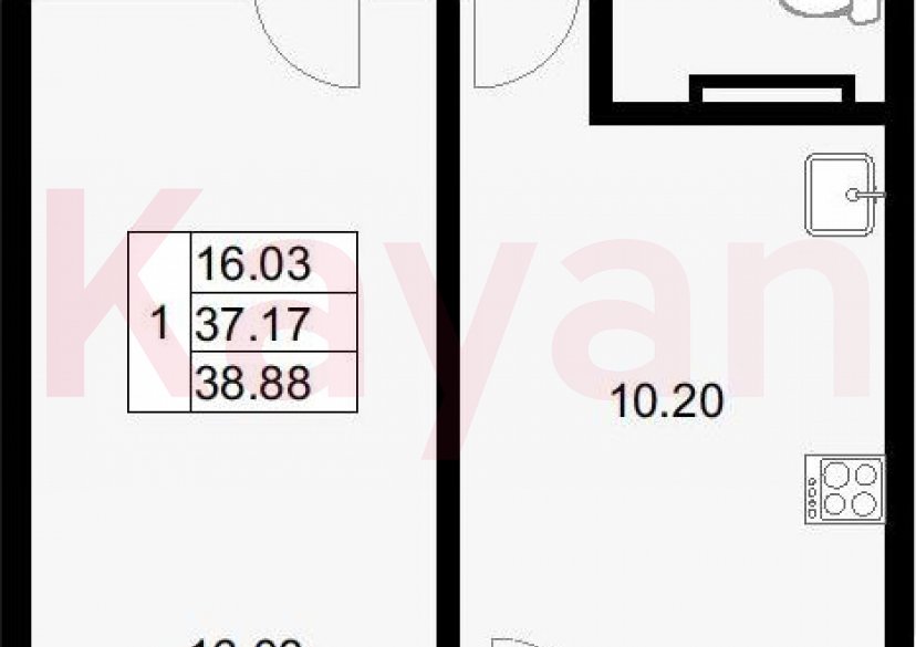 Продажа 1-комн. квартиры, 36.88 кв.м фото 0 Продажа 1-комн. квартиры, 36.88 кв.м фото 0