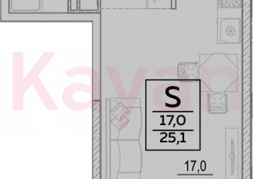 Продажа студии, 23.7 кв.м фото 0