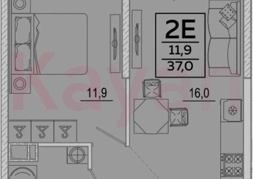 Продажа 2-комн. квартиры, 35.8 кв.м фото 0 Продажа 2-комн. квартиры, 35.8 кв.м фото 0